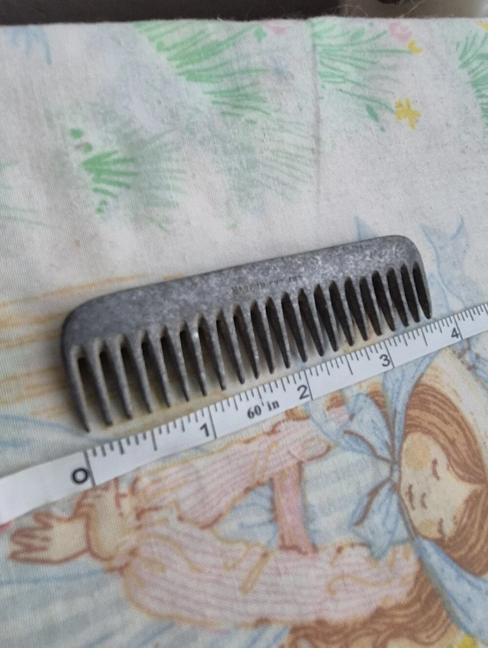 🌙Vintage 40s Cast Aluminum Pocket Comb Made In England Collectible